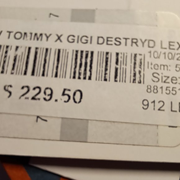 Tommy HILFIGER x GIGI HADID NWT RUNWAY collection jeans Sz 27 DISTRESS SUBLIME ! - Picture 11 of 14